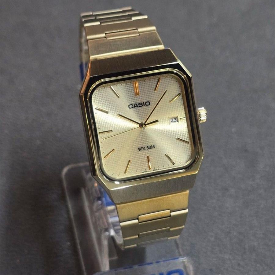 Мужские наручные часы Casio MTP-B185G-9A Timeless Collection со стальным корпусом Белый (2824820166)