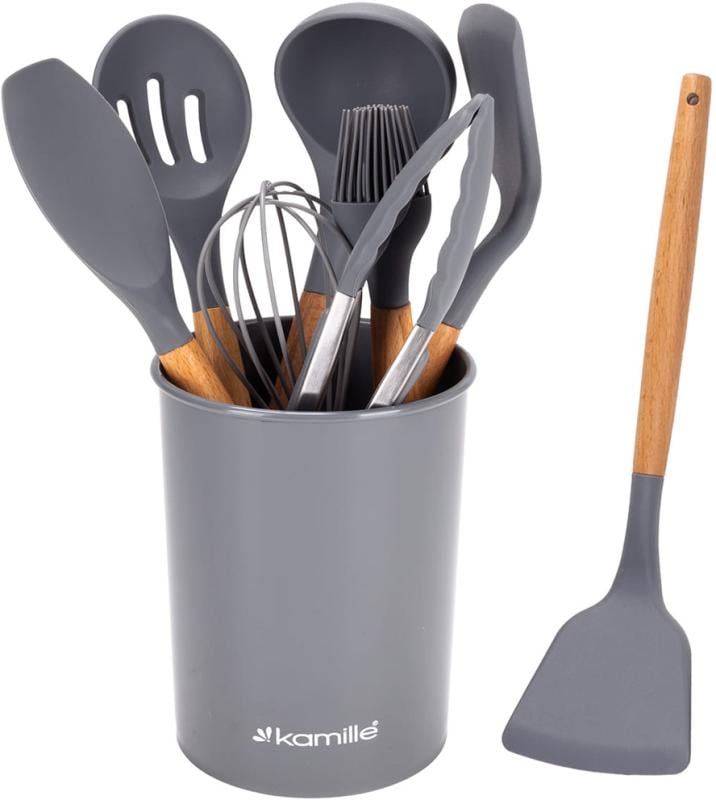 Набор кухонных аксессуаров Kamille Greener в подставке 8 пр.