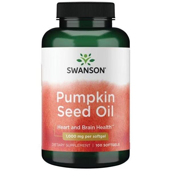 Комплекс для профилактики давления и кровообращения Swanson Pumpkin seed oil 1000 mg 100 капс. (000020006)