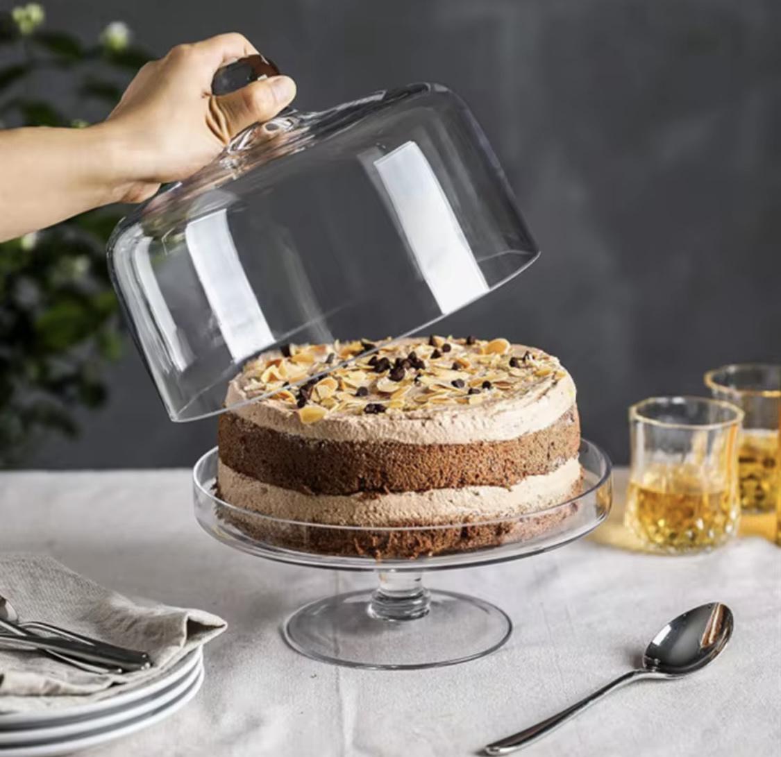 Блюдо стеклянное на ножке Престиж десертов 28 см (40158) - фото 2