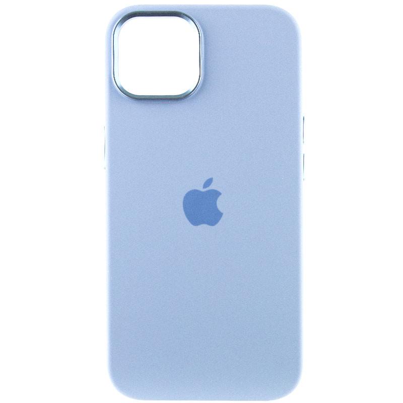 Протиударний чохол Silicone Case Metal Buttons (AA) для Apple iPhone 14 (6.1") Блакитний / Blue Fog - фото 2