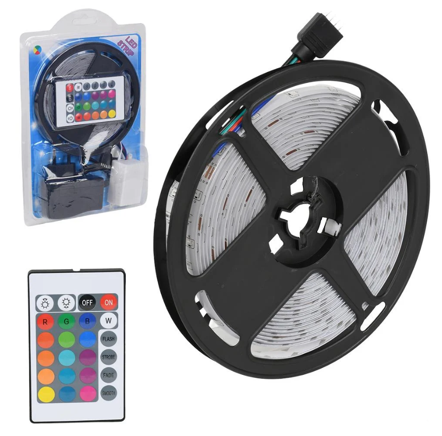 Лента светодиодная на пульте 5 м 54 led (R41750)