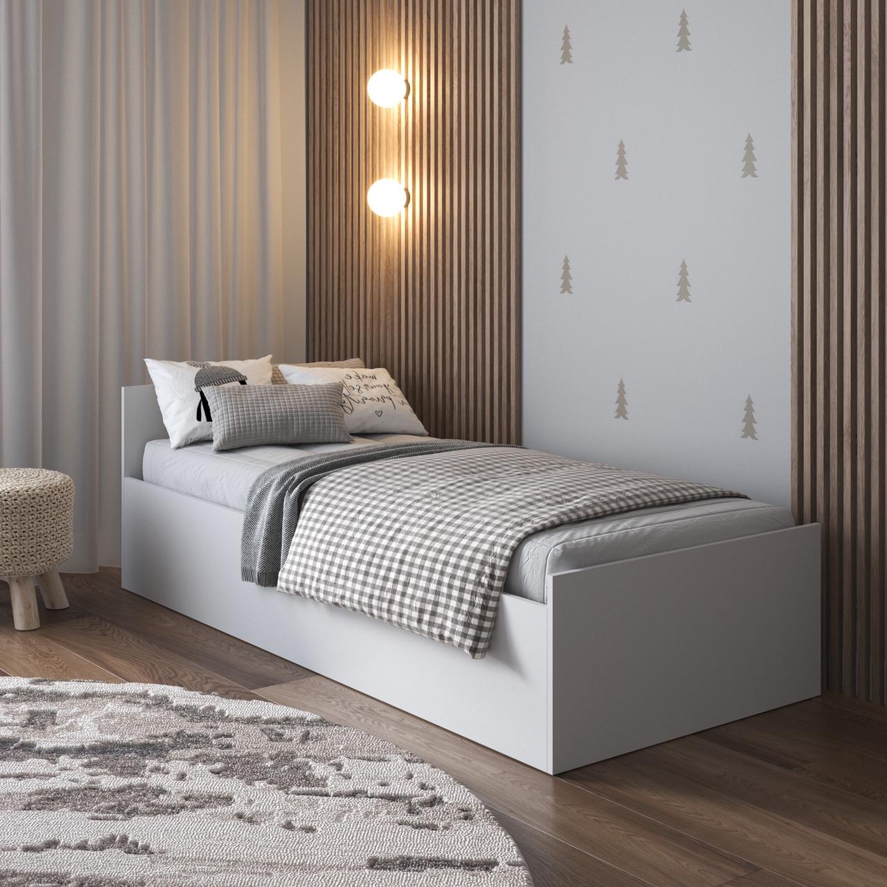 Ліжко односпальне дитяче Vays 80x190 см 194х84х60 см Білий (34060803)