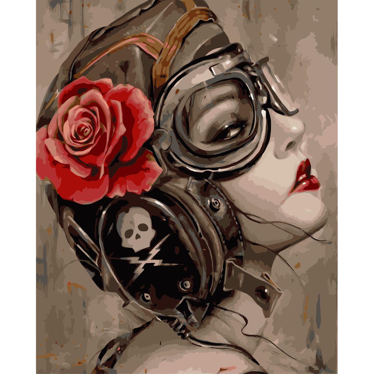 Картина по номерам Strateg Премиум Убийственная красота с лаком 40х50 см (VA-3657)