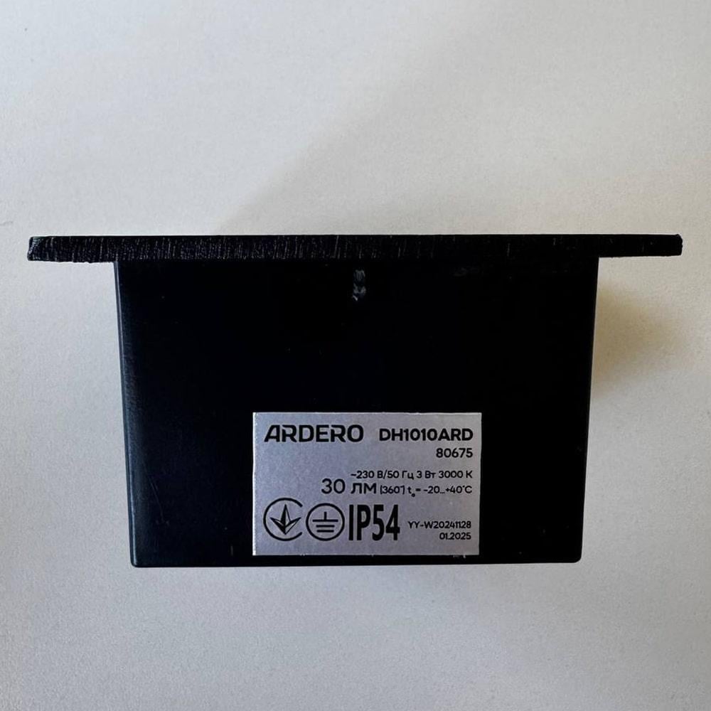 Светильник архитектурный Ardero светодиодный накладной 3 Вт 3000K 8,5х8,5 см Черный (DH1010ARD BK) - фото 3 Светильник архитектурный Ardero светодиодный накладной 3 Вт 3000K 8,5х8,5 см Черный (DH1010ARD BK) - фото 3