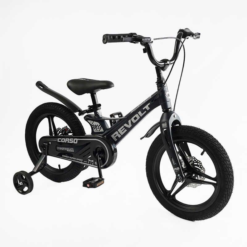 Велосипед Corso REVOLT 16" 2-х колісний магнієва рама/дискові гальма/зібраний на 75% Black (163947)