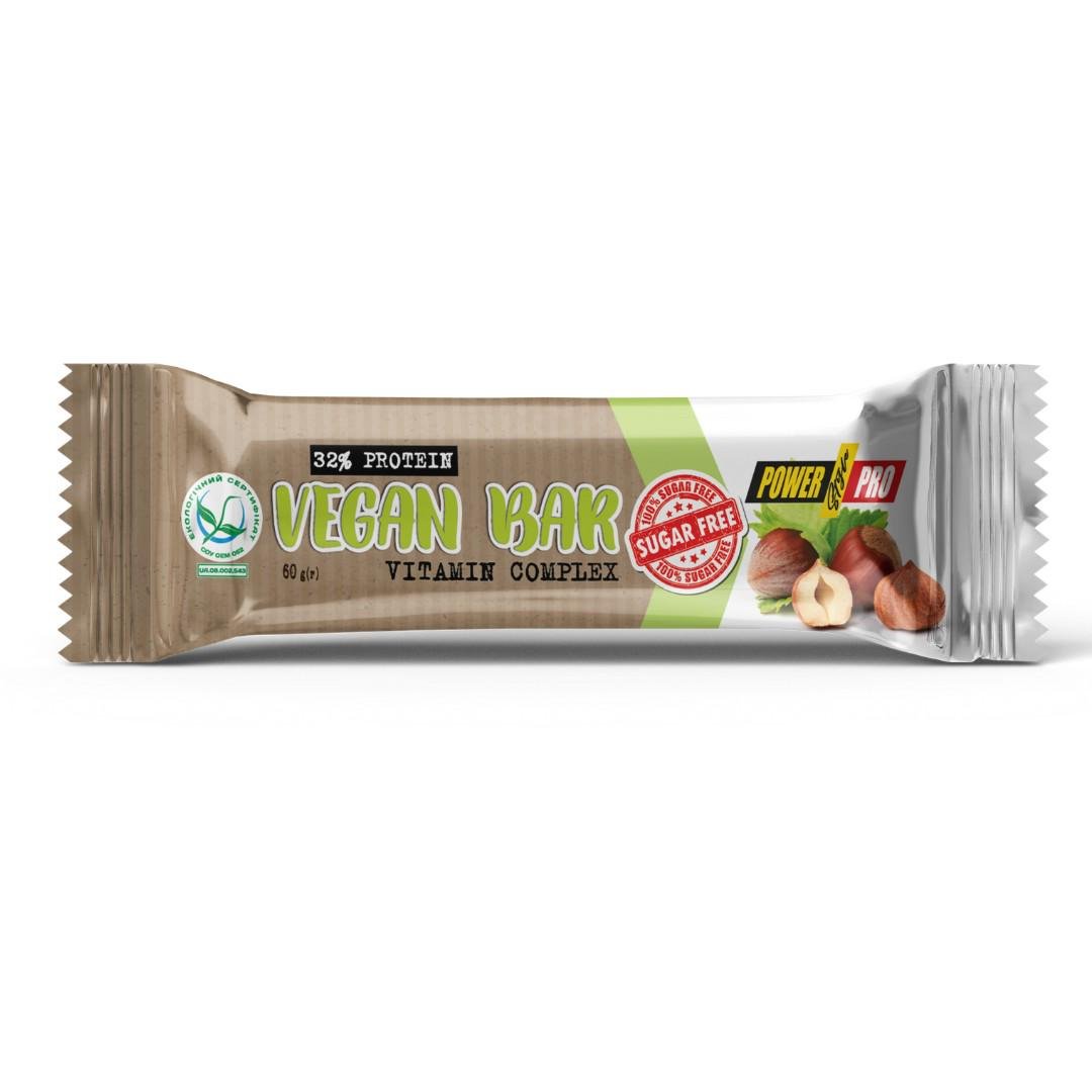 Батончик Power Pro Vegan Bar 32% без сахара 60 г