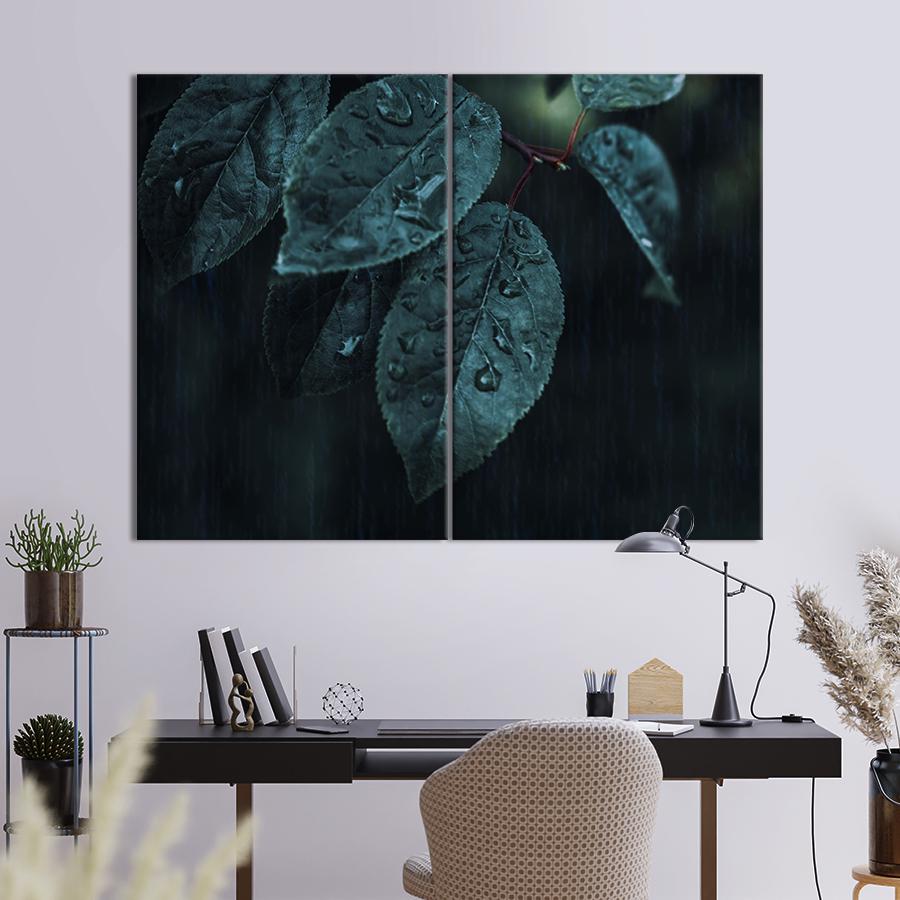 Картина Тёмные листья под дождем 71x51 см (1982-2)