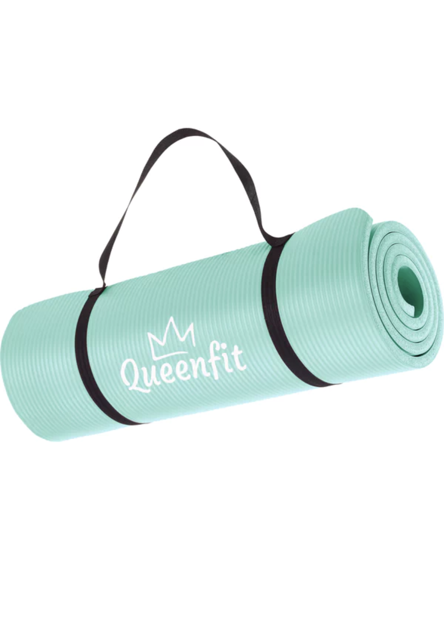 Килимок для фітнесу та йоги Queenfit NBR 1,5 см Бірюзовий (3800) - фото 7