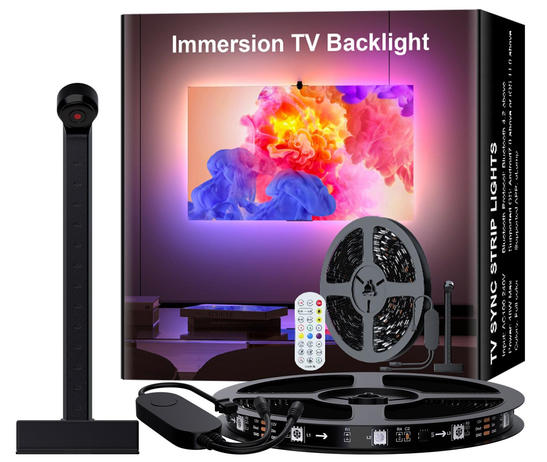 Світлодіодна стрічка для підсвічування телевізора з пультом/Bluetooth/HD камера/з датчиком 5 м Чорний (DX23014-BT-5M)
