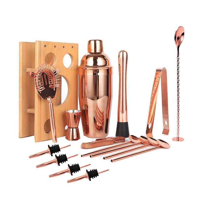 Набор барного инвентаря Copper KM-AMS64 из нержавеющей стали 16 пр. (35611343)
