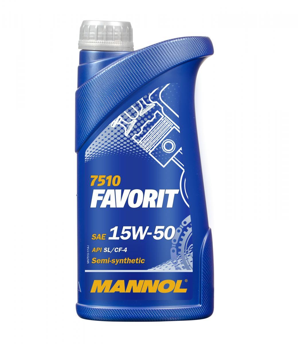 Моторное масло Mannol 7510 FAVORIT 15W-50 1 л (MN7510-1)