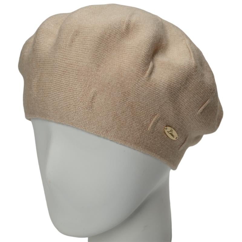 Берет двойной женский из вискозы Lirus Дейзи one size Темный лен