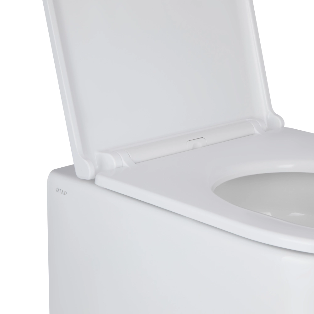 Унитаз подвесной Q-tap Taurus безободковый с сиденьем Soft-close QT2433084EUQW - фото 12