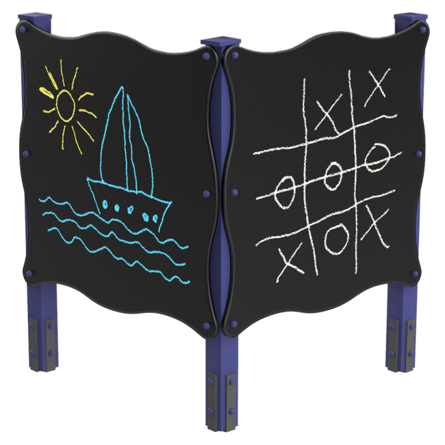 Доска для рисования для детской игровой площадки Kidigo 122х122х162 см Разноцветный (1127670964) - фото 4