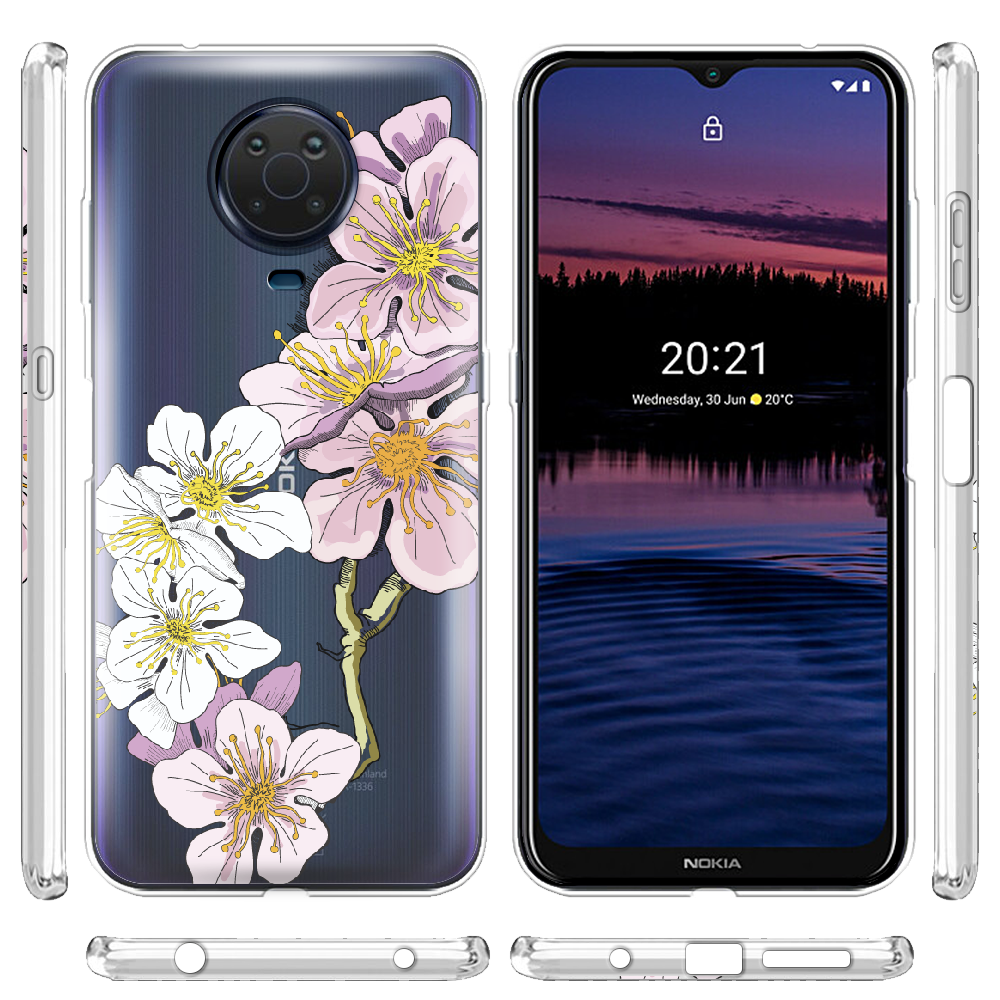 Чохол BoxFace Nokia G10 Cherry Blossom Прозорий силікон (42626-cc4-42373) - фото 3