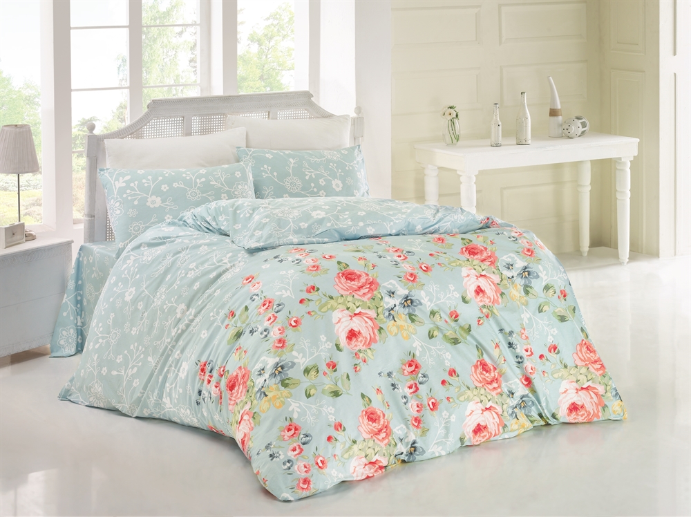 Комплект постільної білизни Lighthouse Bouquet 2х160х220 см Блакитний