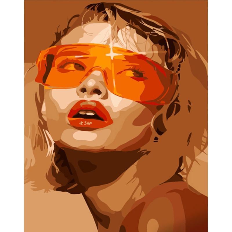 Картина по номерам Strateg Премиум Желтые очки 40х50 см (DY338)