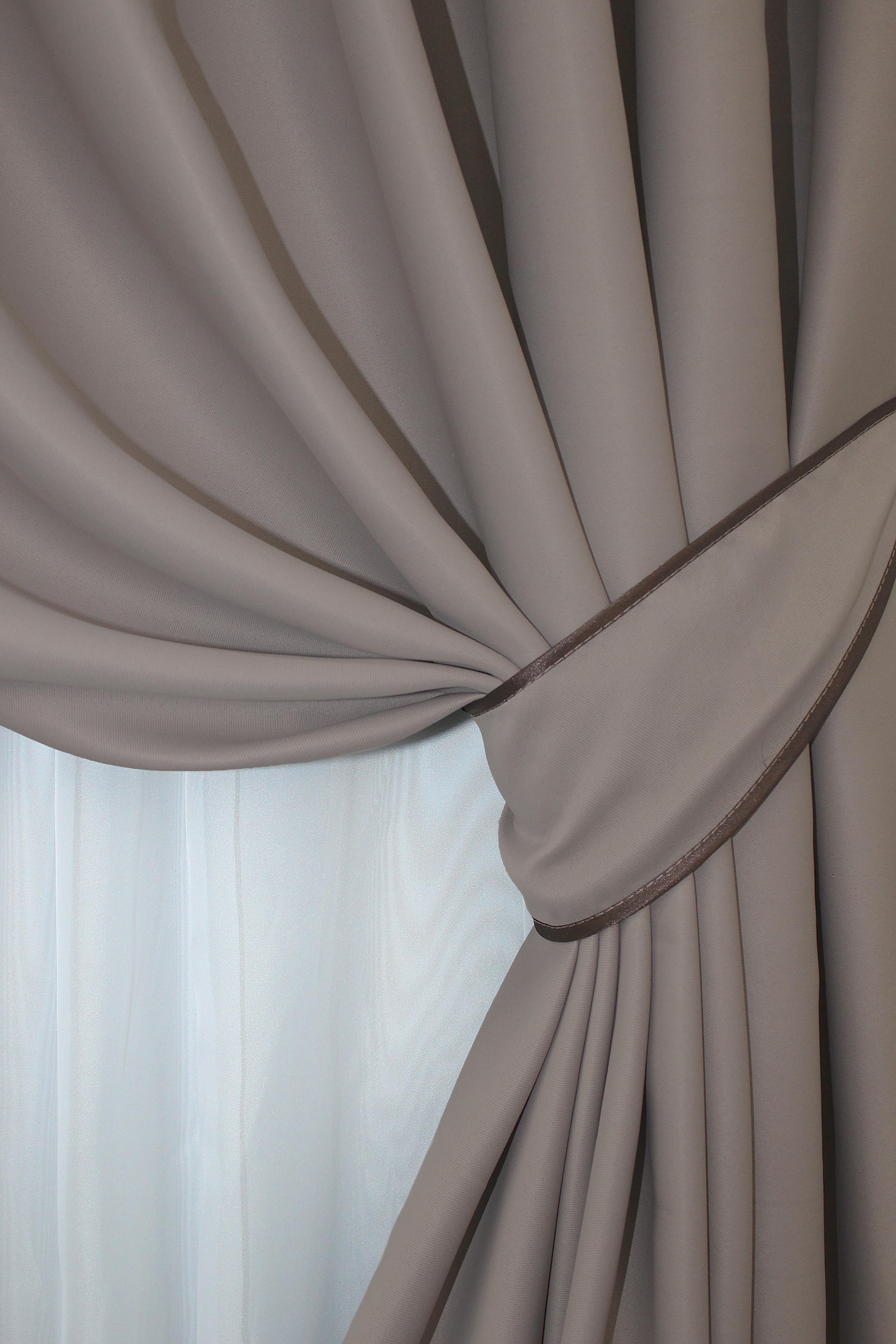 Комплект готовых штор VR-Textil Bagema Rvs №1242ш 100х270 см 2 шт. Какао (31-559) - фото 5 Комплект готовых штор VR-Textil Bagema Rvs №1242ш 100х270 см 2 шт. Какао (31-559) - фото 5