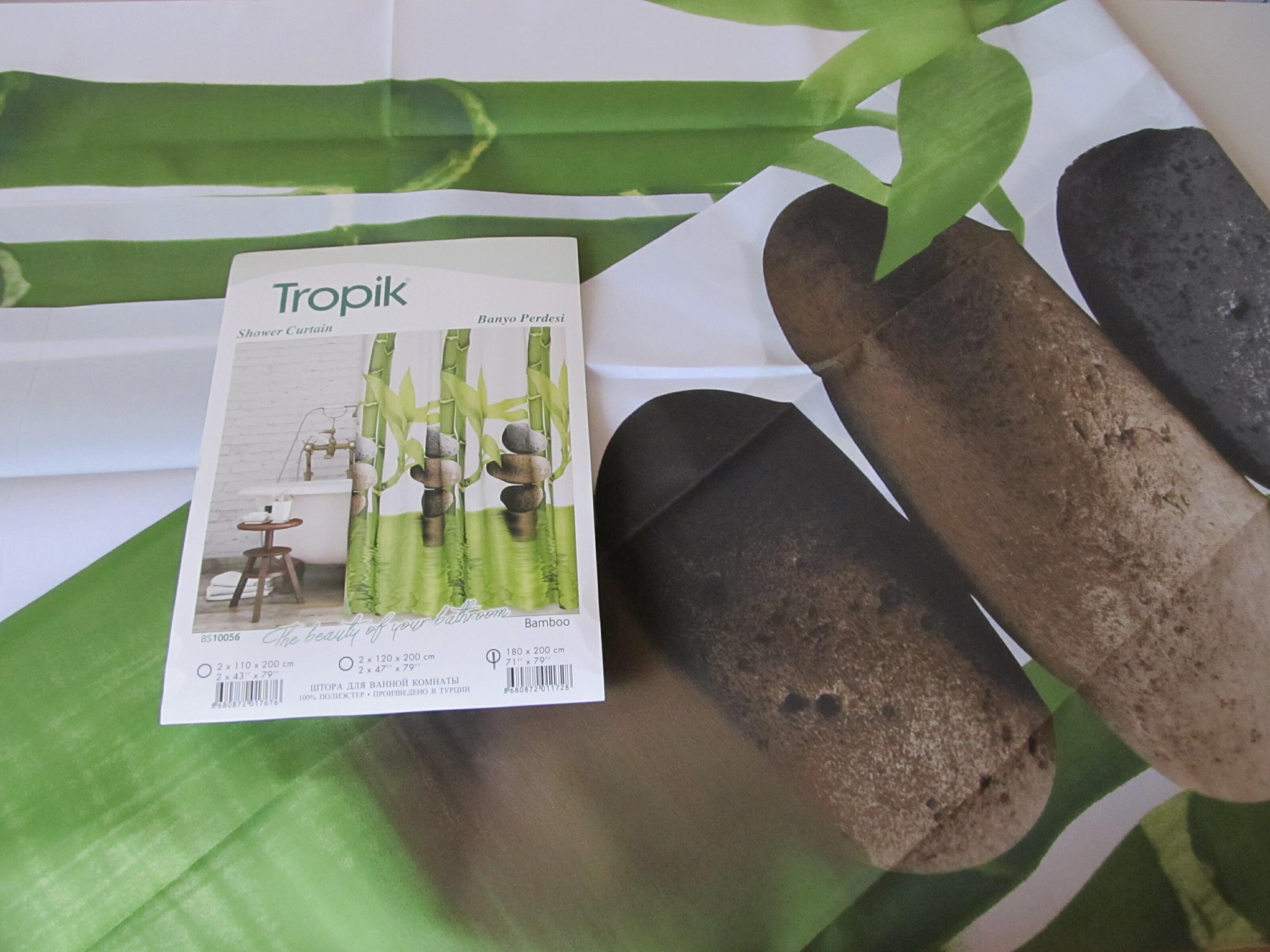 Штора для ванної Tropik Bamboo вузька 120x200 см (39895853) - фото 2 Штора для ванної Tropik Bamboo вузька 120x200 см (39895853) - фото 2