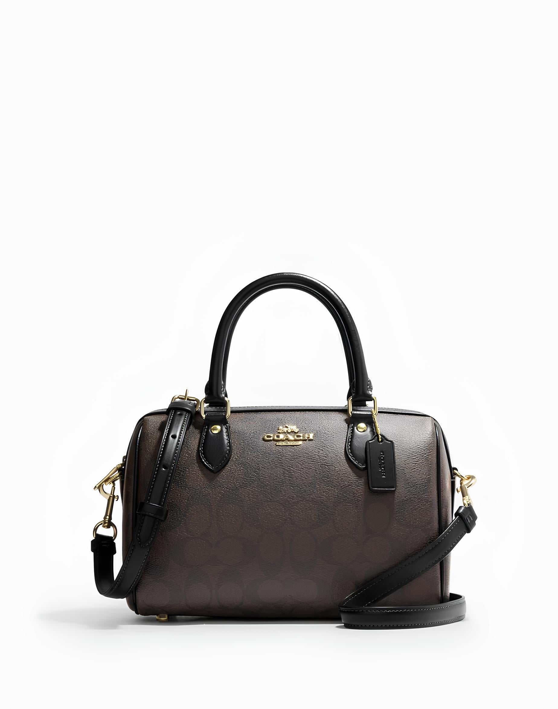 Сумка кожаная Rowan Satchel In Signature Canvas CH280 Коричневый (884215)