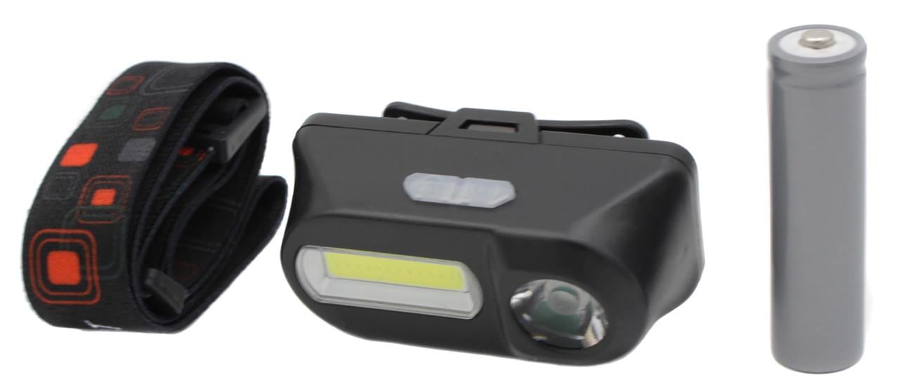 Налобний акумуляторний ліхтар Bailong BL-1804 MicroUSB 2 кнопки (t6110) - фото 3