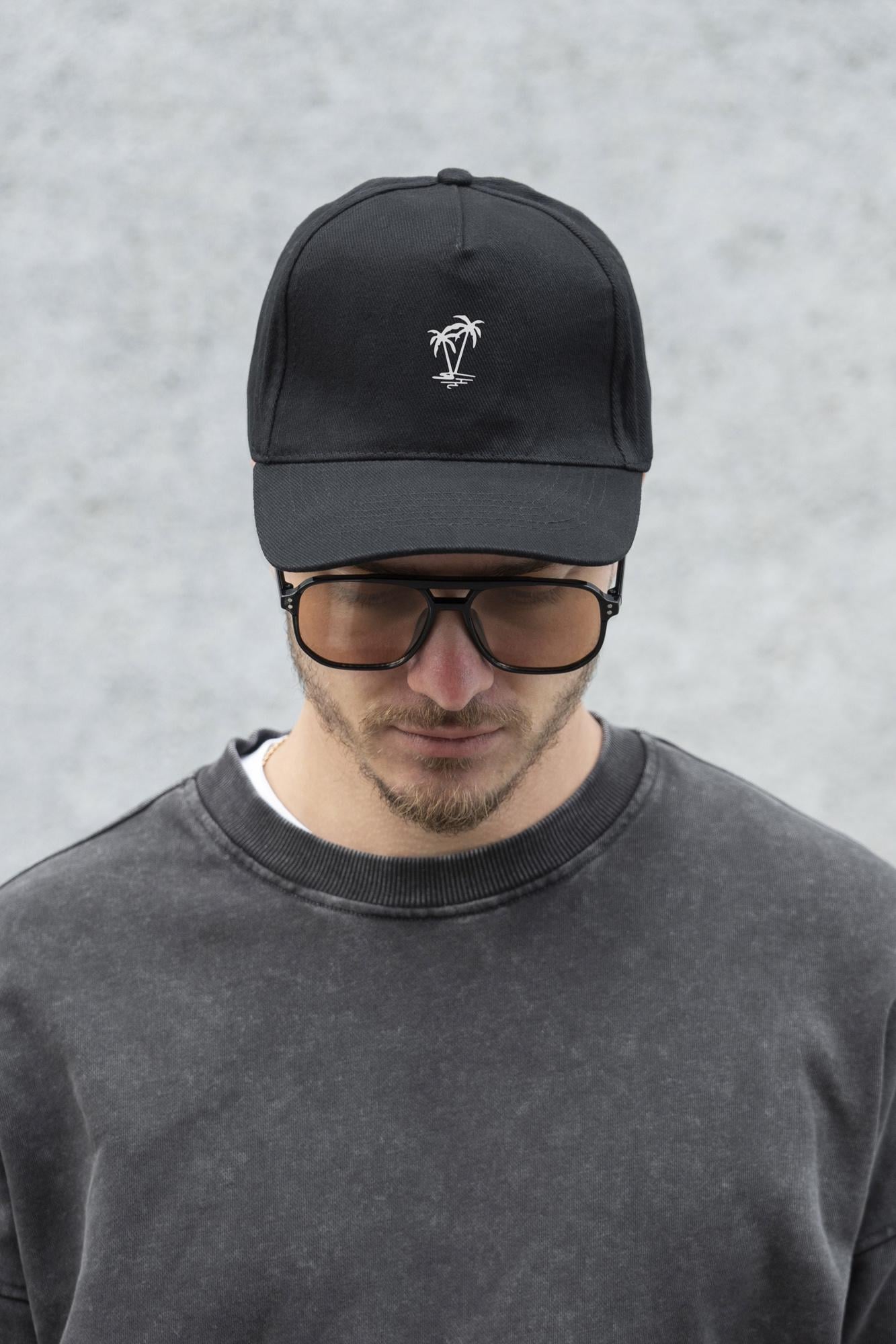 Бейсболка Without с принтом Palm унисекс Black (8049739)