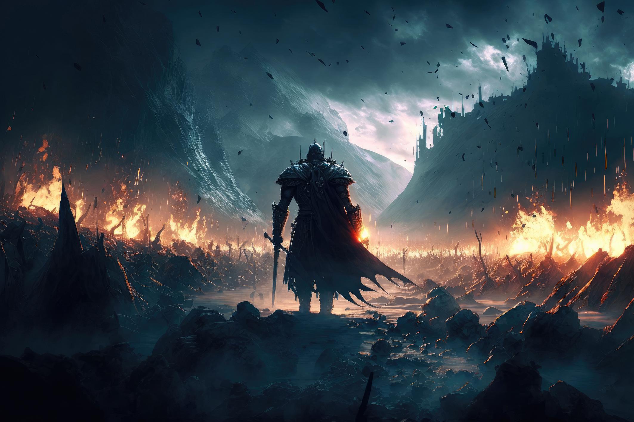 Фотообои флизелиновые Upstream Черный рыцарь 368х245 см (S5OTR-075/7)