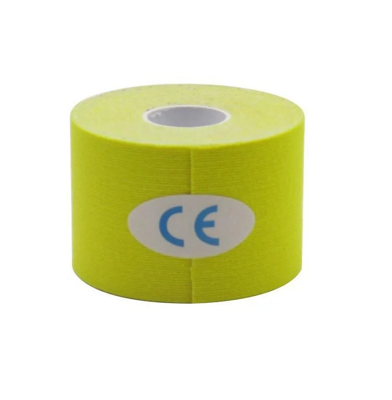 Кінезіо тейп Kinesiology Tape 5 см х 5 м Жовтий (К000027)