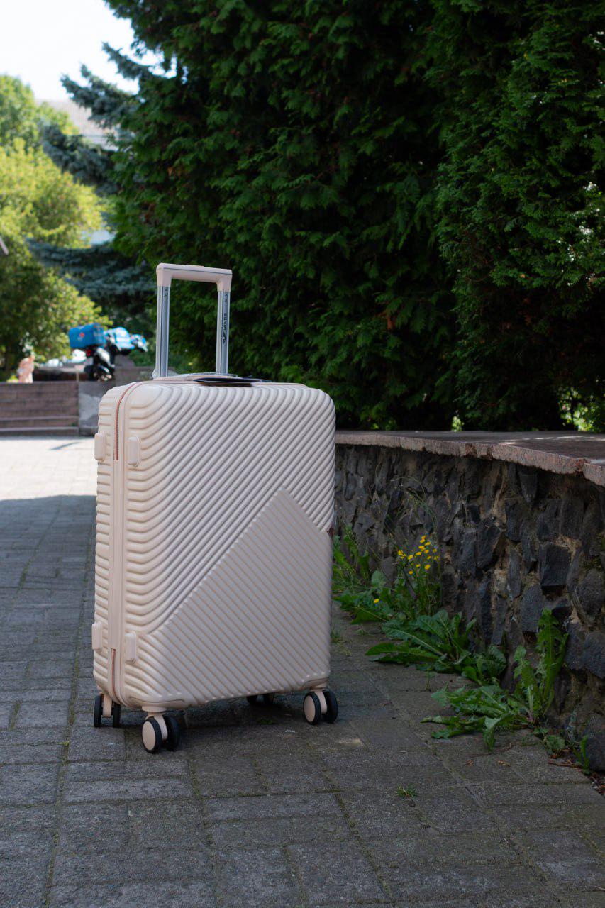 Чемодан пластиковый Wings WN-01 S Молочный (11881143) - фото 6