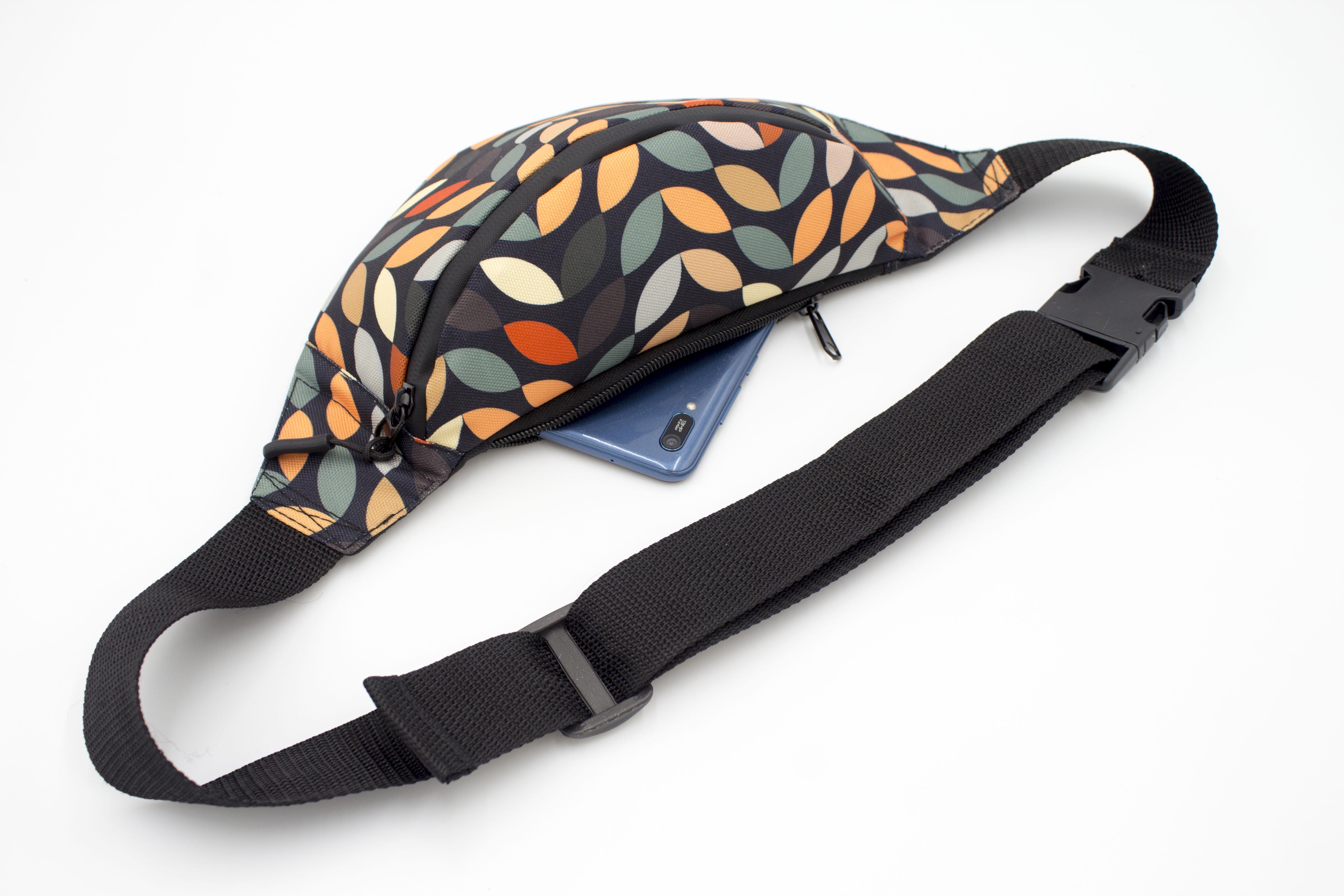 Сумка бананка Листочки кольорові (BK-002) - фото 7 Сумка бананка Листочки кольорові (BK-002) - фото 7