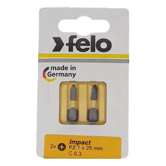 Біта Felo PZ1х25 мм Impact 1/4" С 6,3 Вox 2 шт. 02101241 (14222)