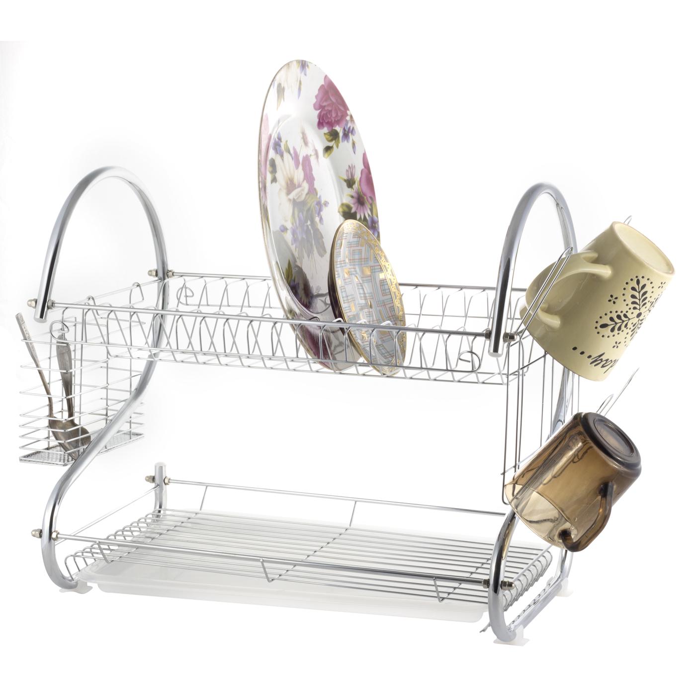 Сушарка для посуду Ofenbach двоярусна з піддоном 52х24,5х37 см (100405)