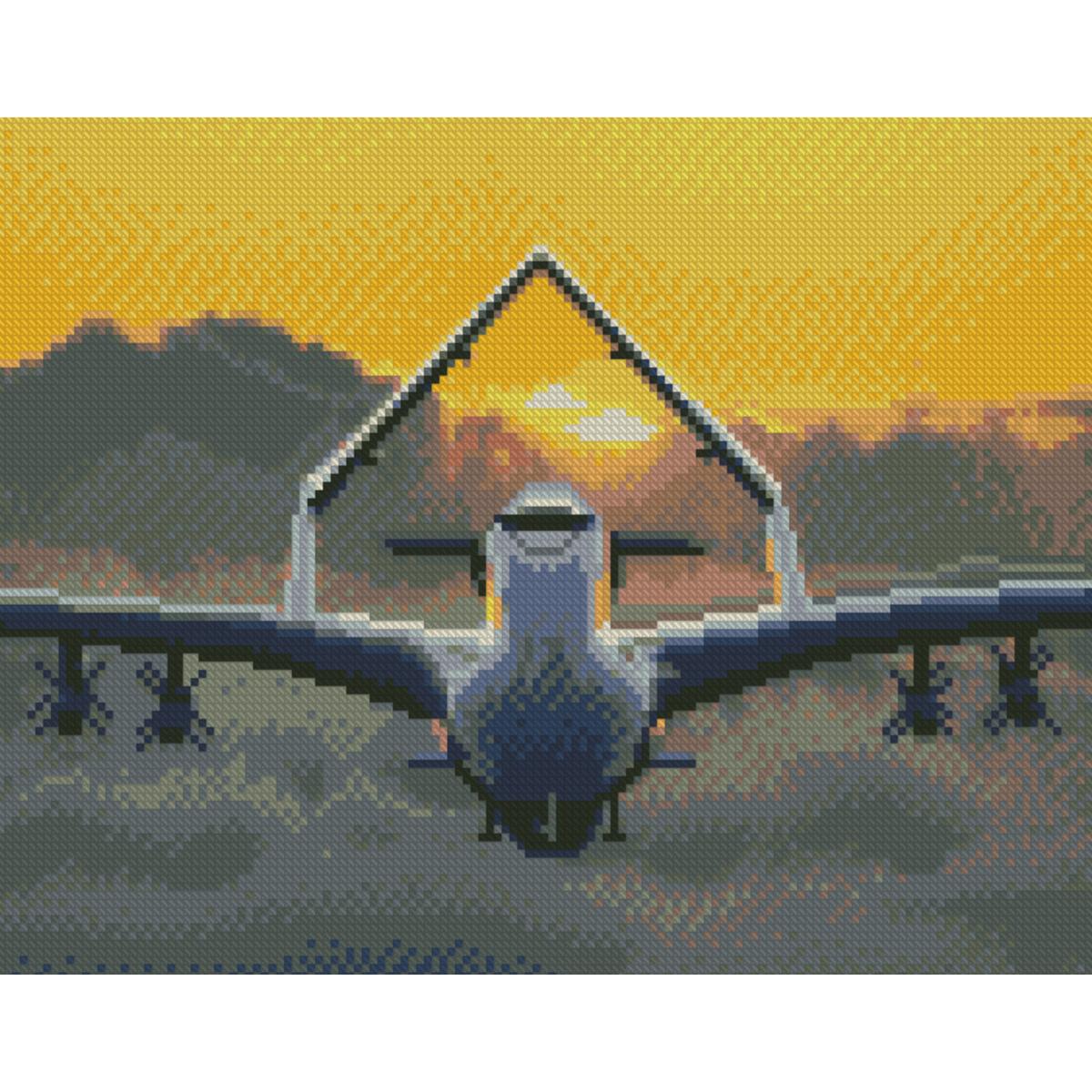 Алмазна мозаїка Strateg Преміум Байрактар на заході сонця 30x40 см (HX495) Алмазна мозаїка Strateg Преміум Байрактар на заході сонця 30x40 см (HX495)