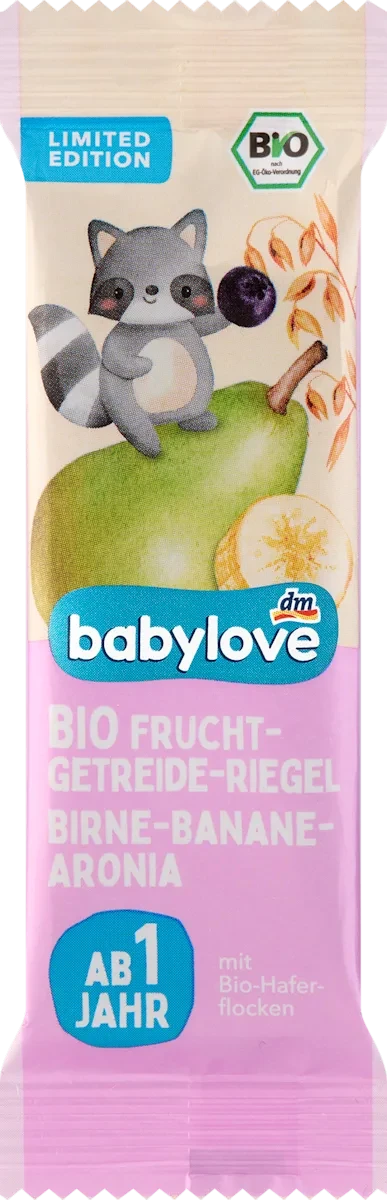 Батончик для детей с 12 месяцев Babylove груша/банан/арония 25 г Батончик для детей с 12 месяцев Babylove груша/банан/арония 25 г