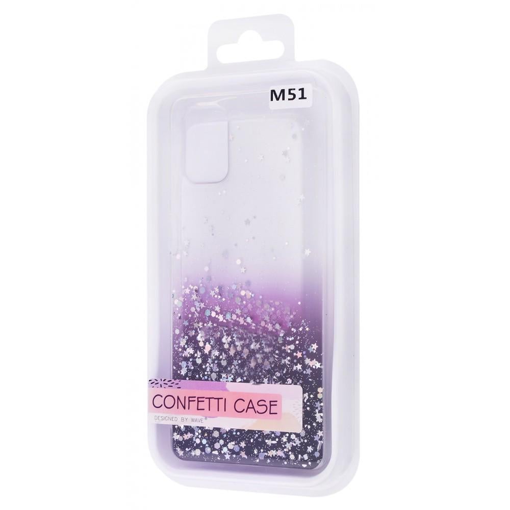 Чехол с камнями и блёстками WAVE Confetti Case (TPU) Samsung Galaxy M51 (M515F) white - фото 2