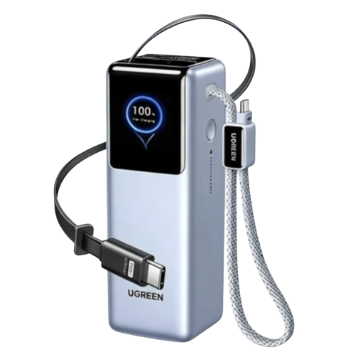 Повербанк UGREEN Nexode 25000mAh 200W з вбудованими кабелями USB-C (75702)