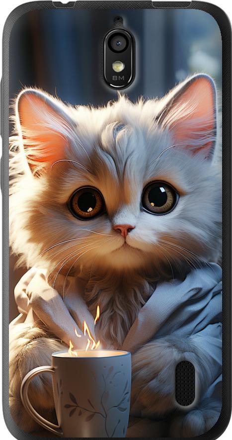 Чехол на Huawei Ascend Y625 White cat (5646u-161-42517)