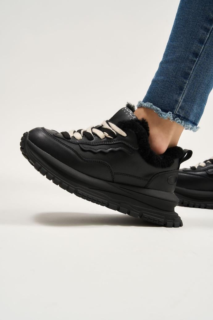 Кросівки жіночі зимові LONZA р. 37 Чорний (178471) - фото 2 Кросівки жіночі зимові LONZA р. 37 Чорний (178471) - фото 2