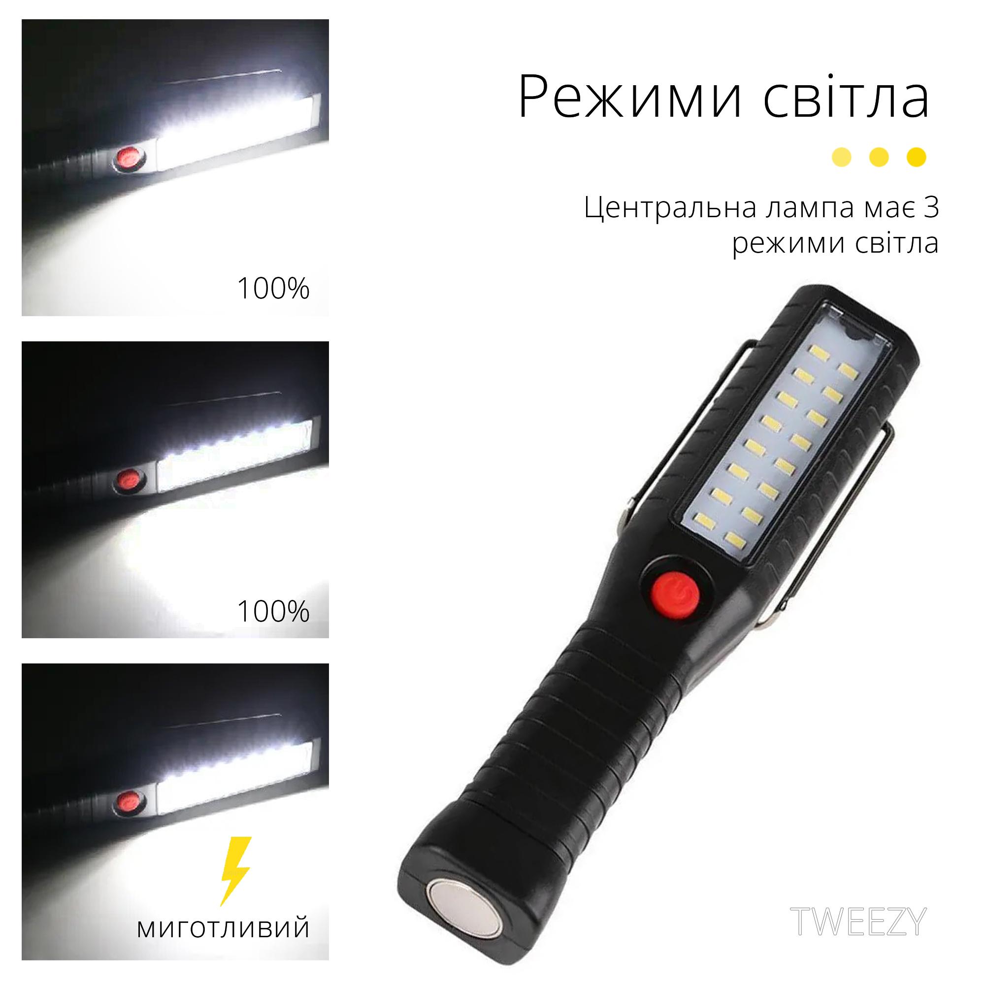 Ліхтар акумуляторний MULTI LIGHT Чорний (00008) - фото 3