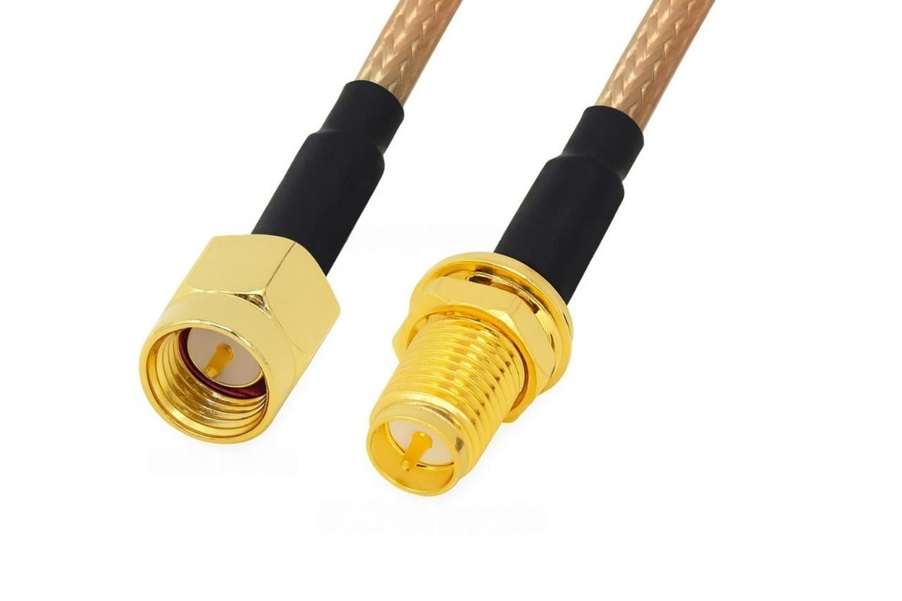 Пигтейл для антен FPV SMA-Male to RP-SMA-Female прямой переходник с кабелем RG316 20 см (00-00029141)