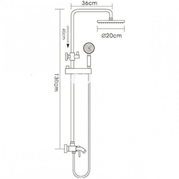 Душова система Frap F2416 Хром - фото 3