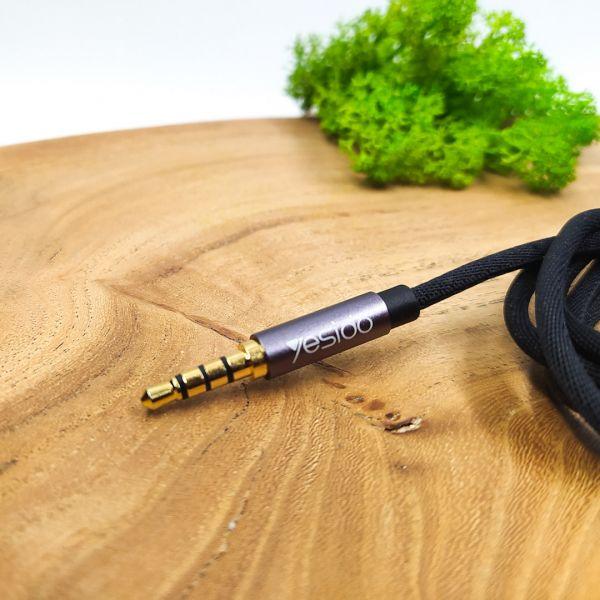 Аудио удлинитель Yesido YAU26 4pin 3,5 мм 1м - фото 2