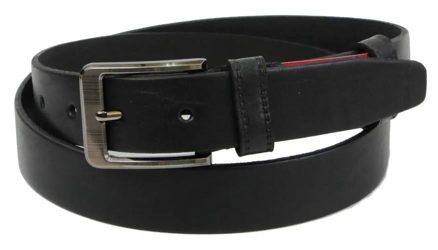 Ремень кожаный мужской Skipper 3,3 см Черный (super685_1252-33)