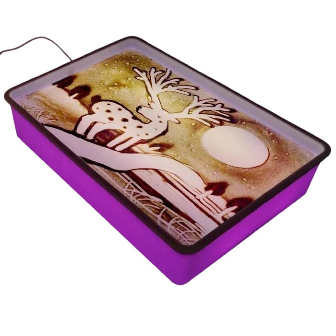 Детский стол для пескографии и рисования песком Розовый