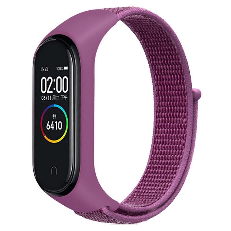 Ремінець Nylon New для Xiaomi Mi Band 3/4/5/6/7 Purple (00000077678_9)