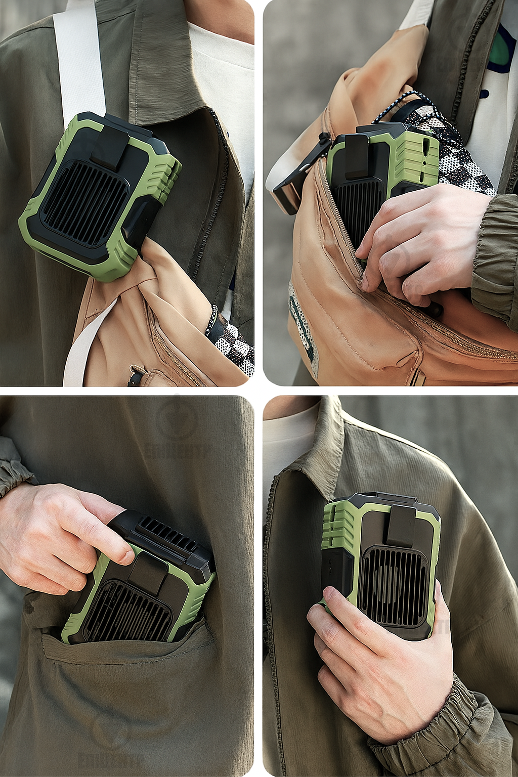 Вентилятор портативний міні напоясний AirUnder акумуляторний USB 4000 мАг 3 режими функція Powerbank та ліхтарик (700170) - фото 10 Вентилятор портативний міні напоясний AirUnder акумуляторний USB 4000 мАг 3 режими функція Powerbank та ліхтарик (700170) - фото 10