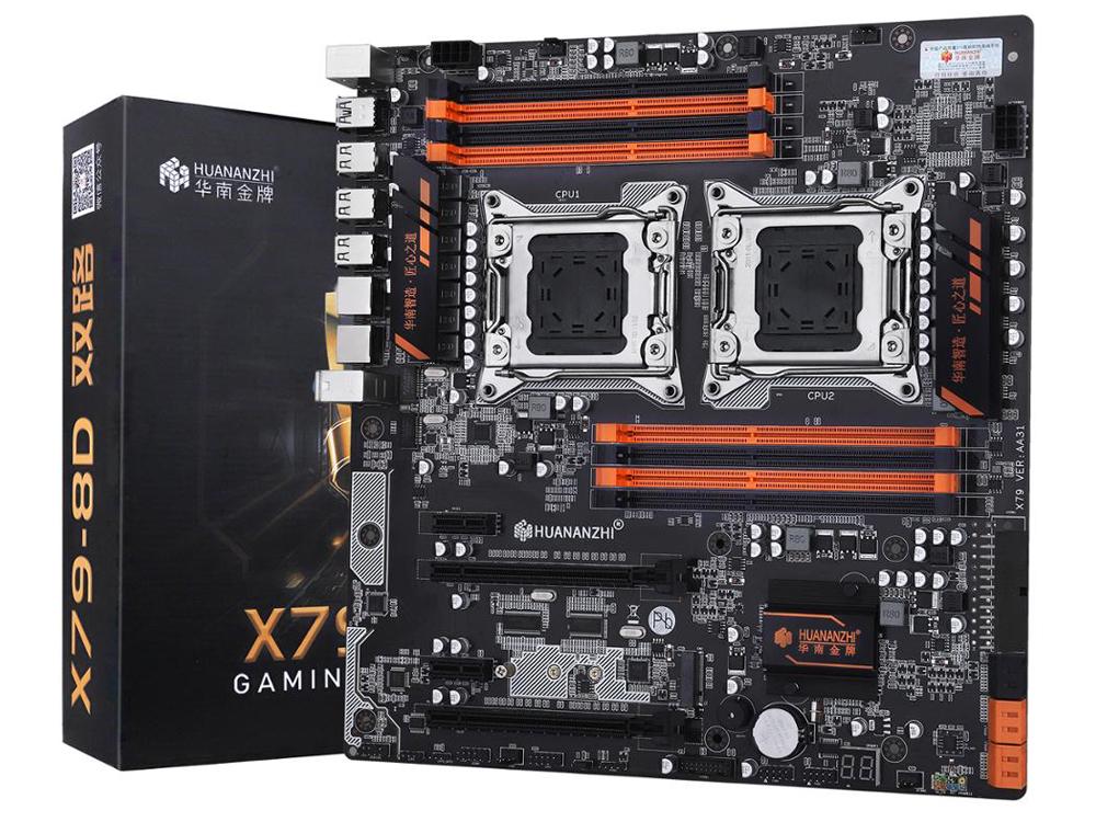 Материнская плата HUANANZHI X79 Dual 8D LGA 2011 E-ATX двухпроцессорная (1010-764-00)