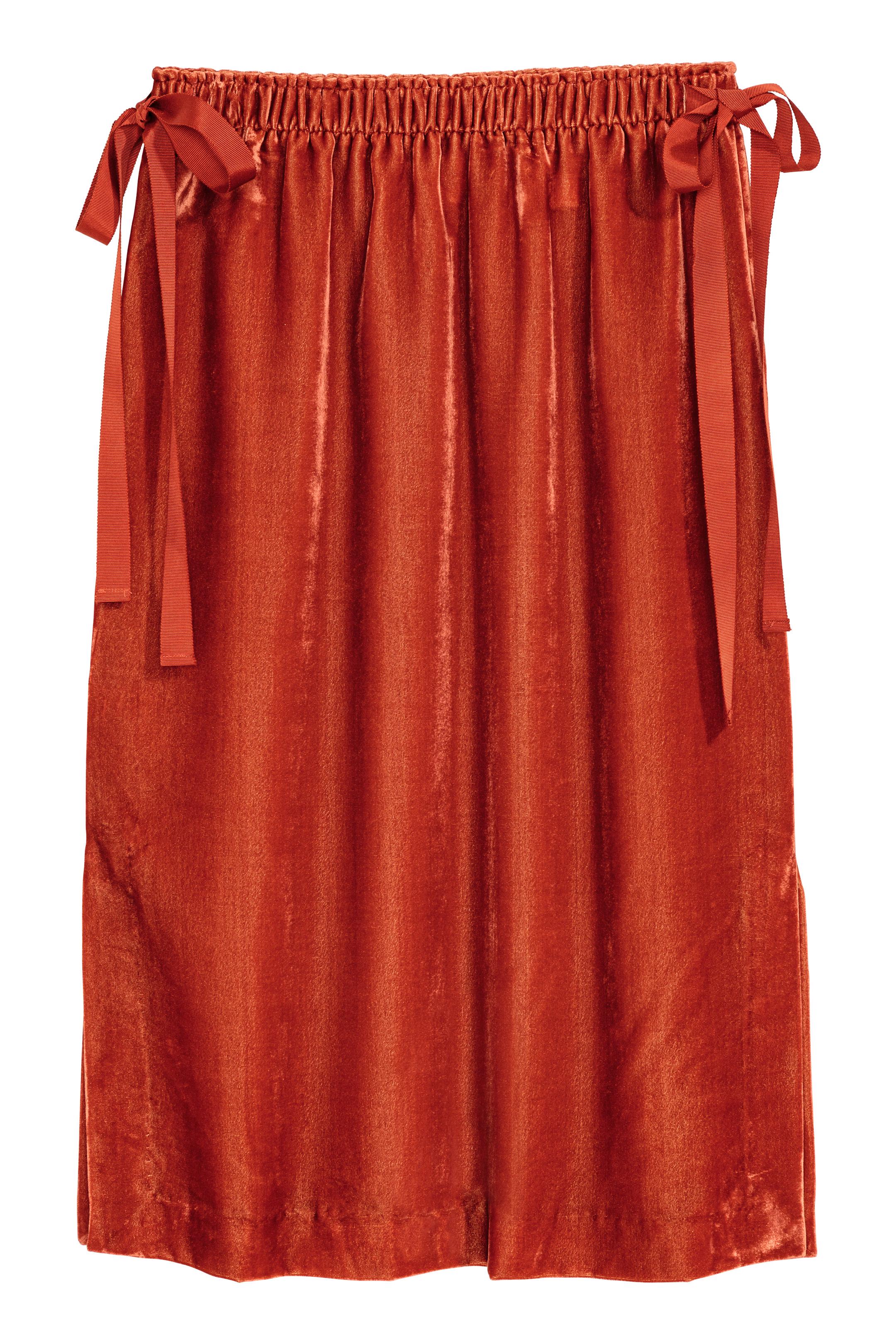 Юбка велюровая р. 36 Терракотовый (5518776RP2) - фото 2