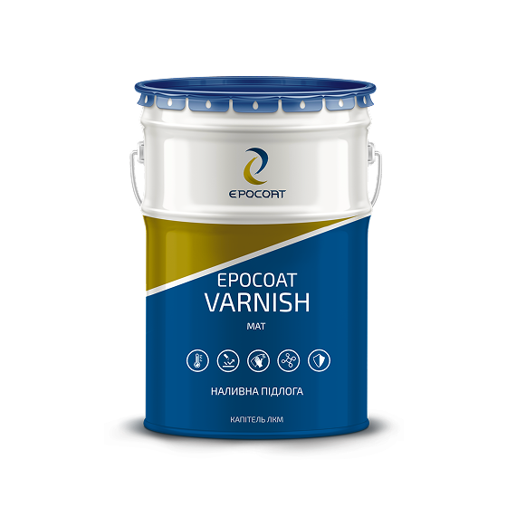 Лак двухкомпонентный эпоксидный EPOCOAT VARNISH матовый на водной основе 5 кг Прозрачный